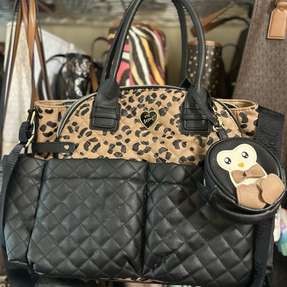 Betsey Johnson Leopard Diaper Bag